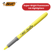 Bic Briteliner Grip Highlighter Pen Yellow - Pack of 12