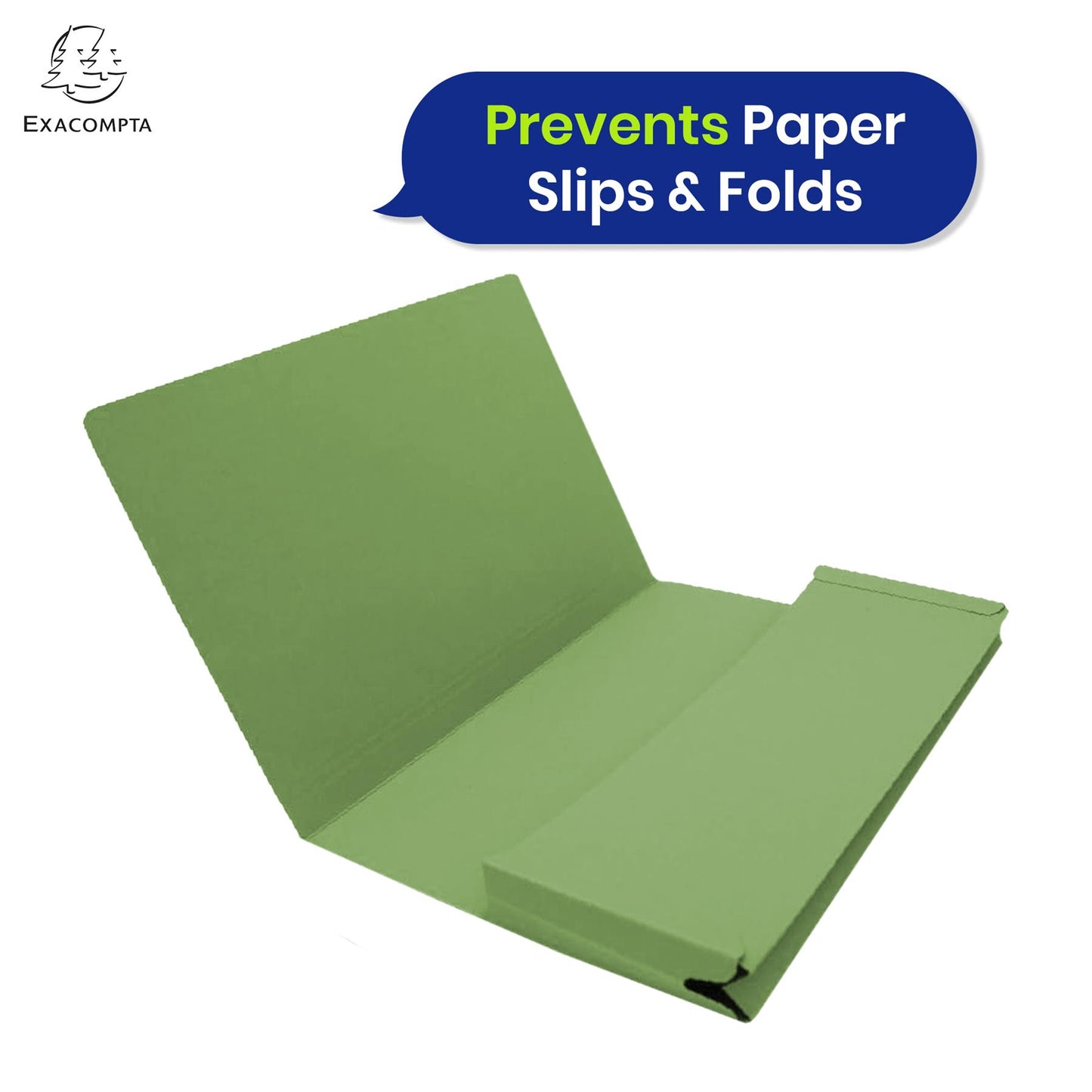 Exacompta Guildhall Full Flap Pocket Wallet, Durable 315gsm Manilla Folder Foolscap, 50 Pack (Green)