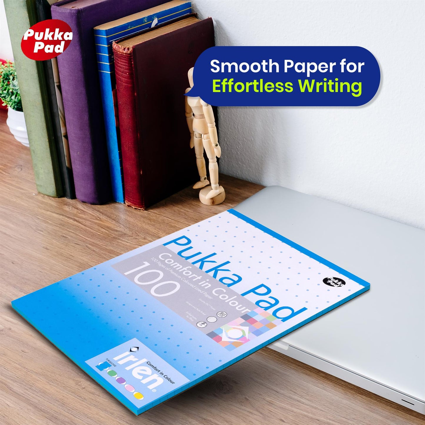 A4 Pukka Dyslexia Pad with Turquoise Tinted Ruled Pages and Perforated Sheets