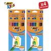 BIC Kids Tropicolors Colouring Pencils, Vibrant Colors - Creative Fun Pack of 12