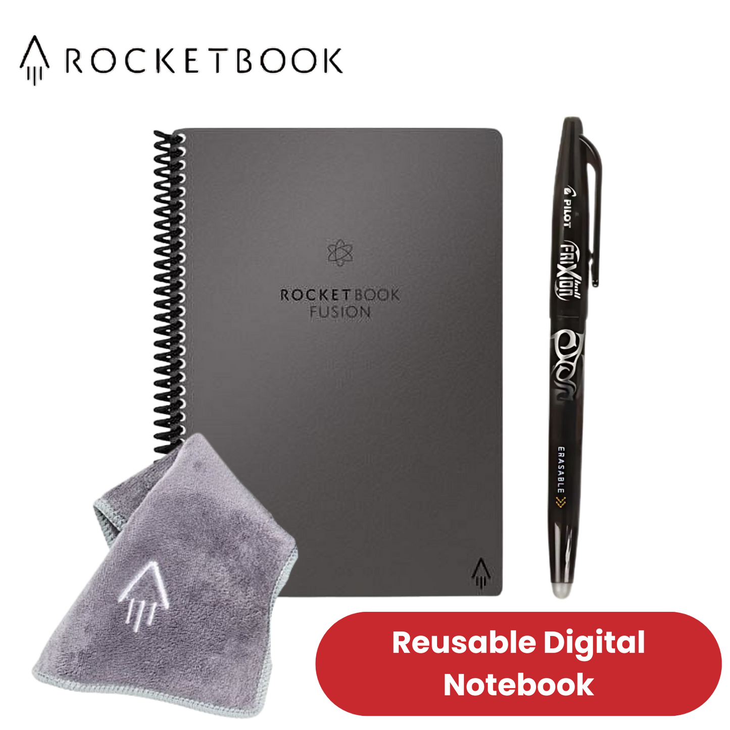 Rocketbook Fusion Executive A5 - Dotted Paper - Black