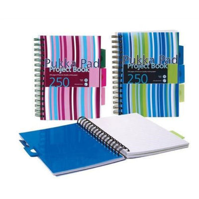 Pukka A5 Project Book 250 pages - Lined - Pack of 6