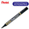 Pentel N860 PERMANENT CHISEL MARKER BLACK - Pack of 12