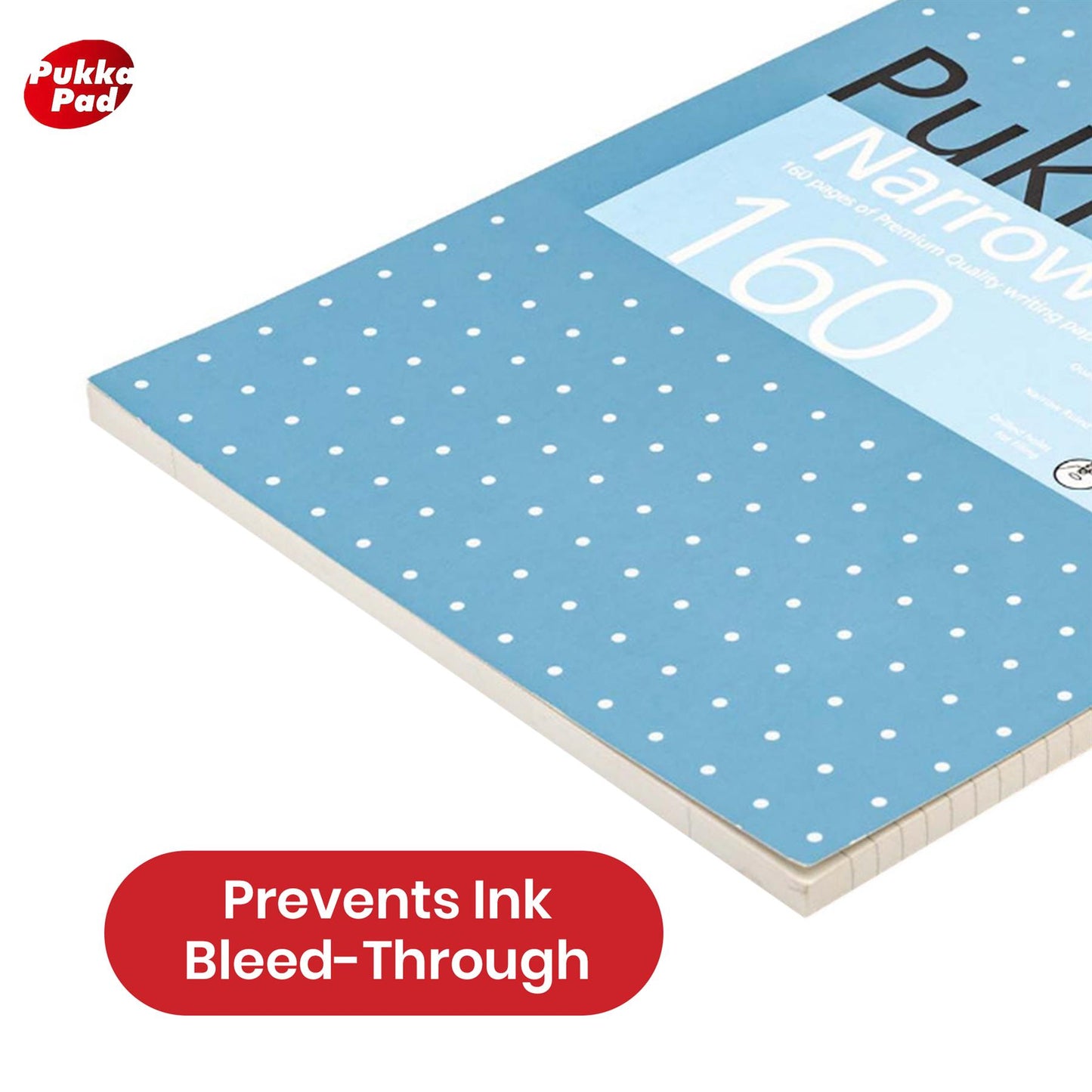 Pukka Pad A4 Refill Pad 160 Pages Metallic Notebook, 80GSM Perforated Paper Writing Pads for Work