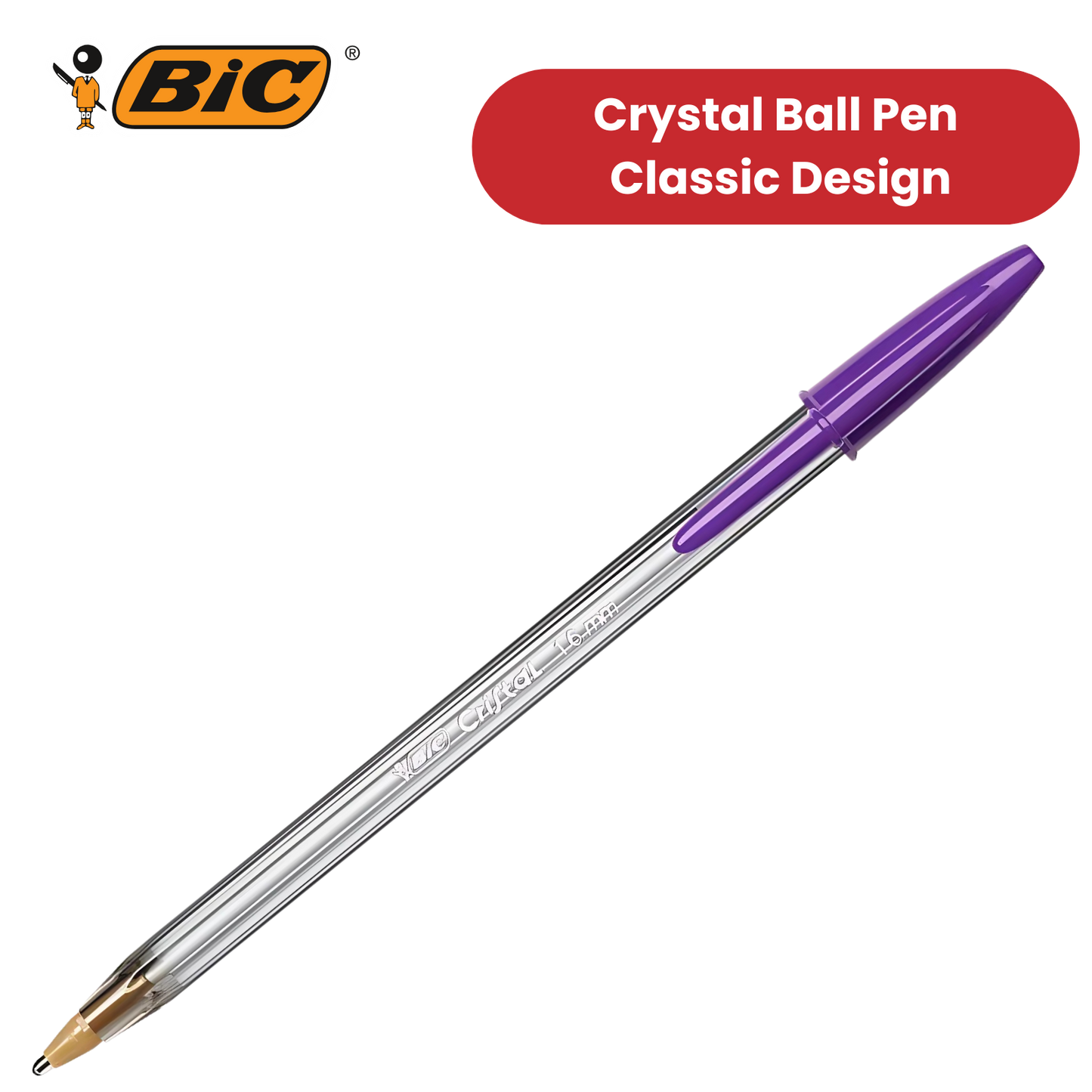 Bic Cristal Fun Ball Pen � Purple - Pack of 1