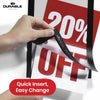 Durable Magnetic Frame - Glass Display Holders, Black A5 Wall Mount Holders for Posters