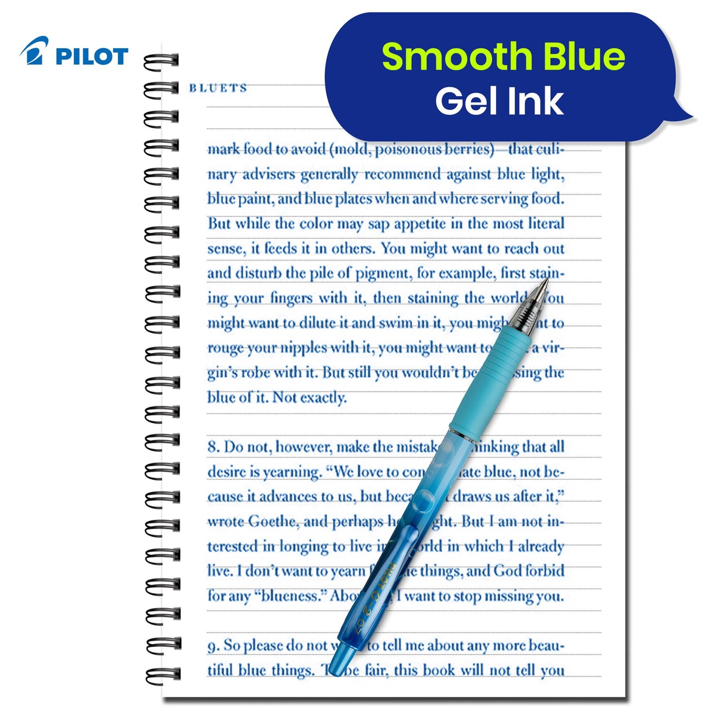 Pilot G2 Gel Pen Bubble Blue Pack of 12 Blue Gel Ink 0.7mm Ergonomic Grip