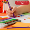 BIC Kids Felt Tip Pens with Medium Blocked Tip 24 Colours