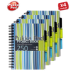 Pukka A5 Stripes Project Book, 250 Page, Lined, Single Notebook for Study & Work