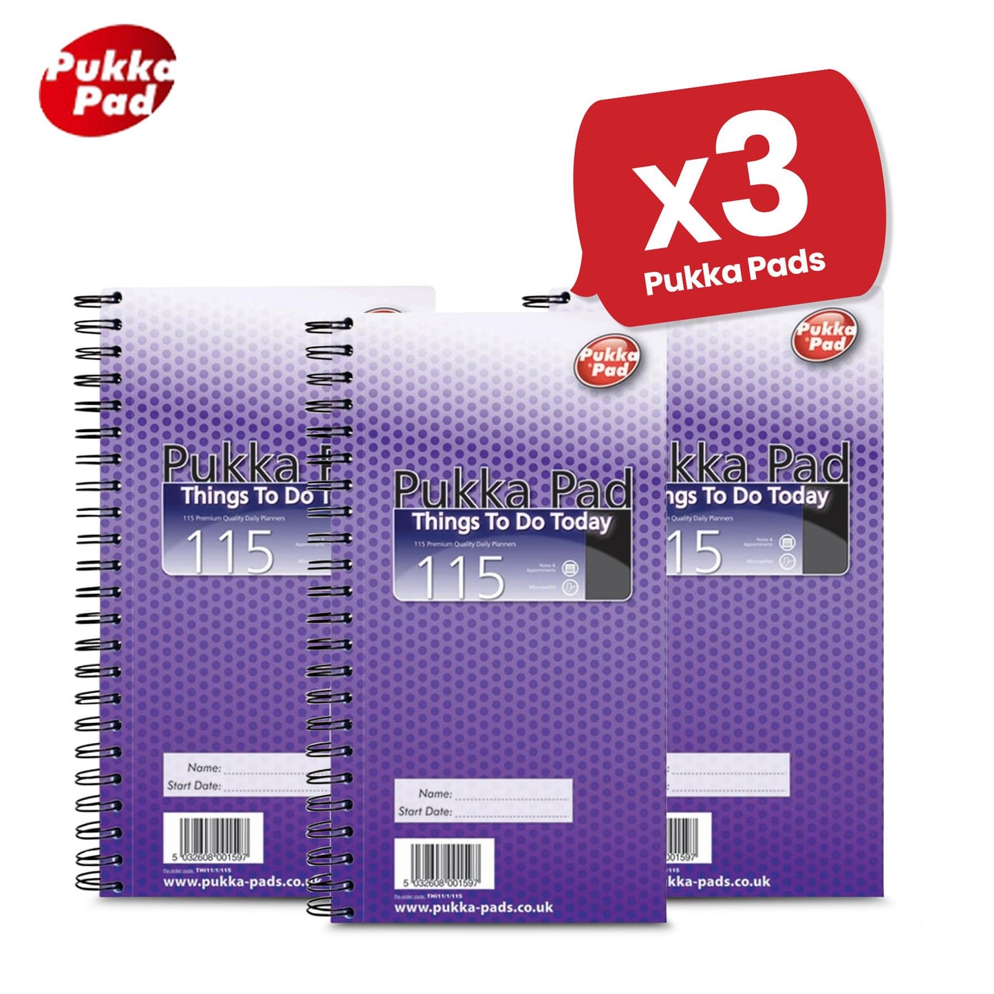Pukka Pad 3x Things to Do Pads & 4x A4 Jotta Notebooks for Organising Tasks Note-taking School or Office Use