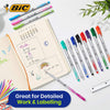 BIC Intensity Felt Tip Pens Medium Point Assorted Colours - Pack of 8