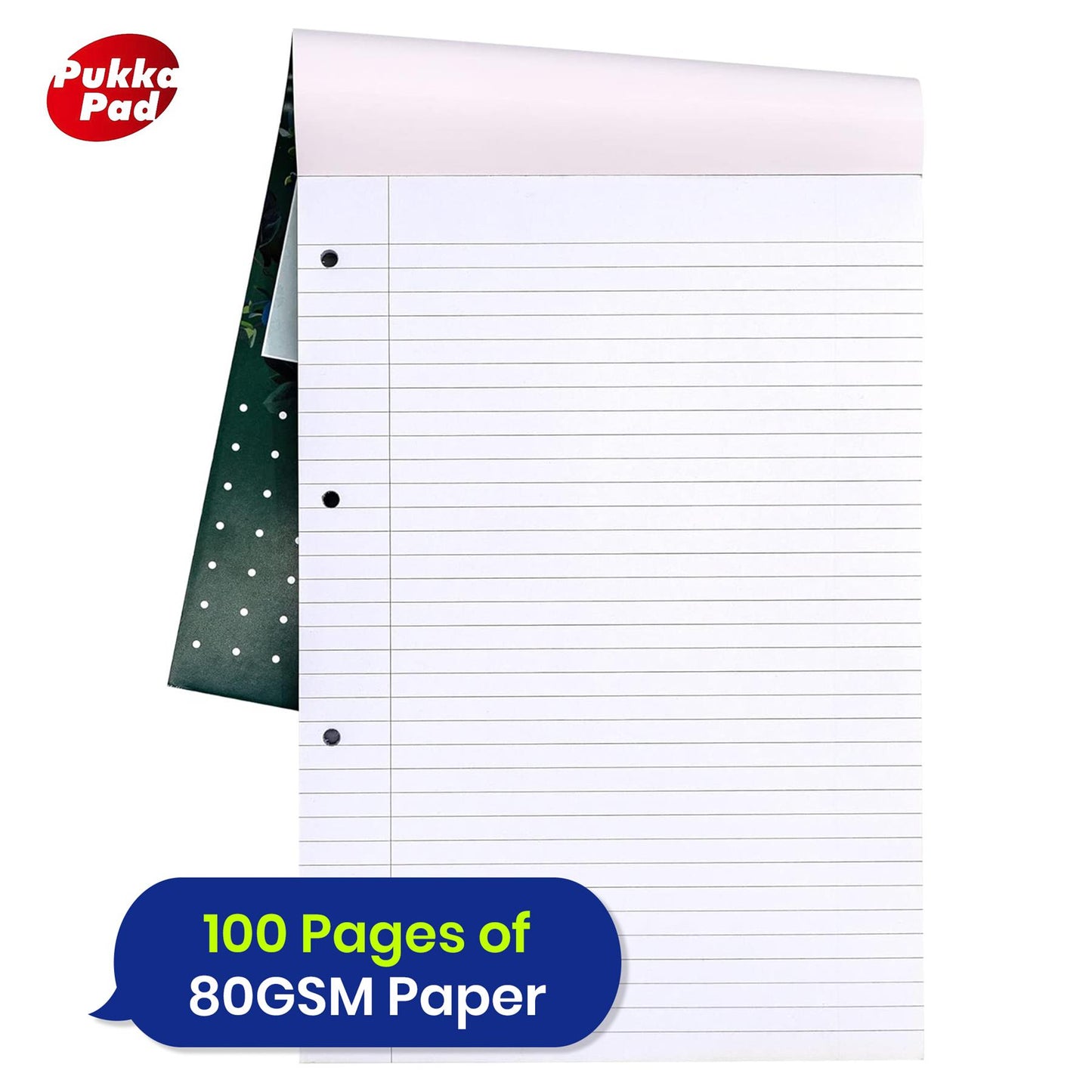 6x PUKKA PAD A4 Recycled Refill Notepad 110 Pages Feint Ruled for Office and Study