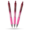 Pilot G2-07 - Bubbles - Pink - Blue Ink - Pack of 3