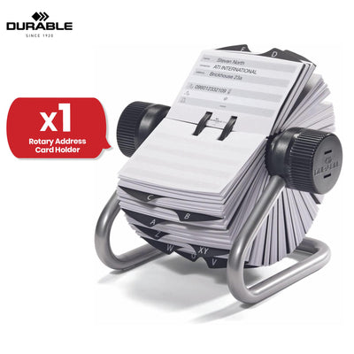 Durable Address Cards Holder 500 Pockets Card Holder 25 Silver A-Z Tab Index Card Dividers for Desk