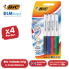 BIC Velleda Whiteboard Markers, Medium Bullet Nib, Dry Wipe Pens, Assorted Colours