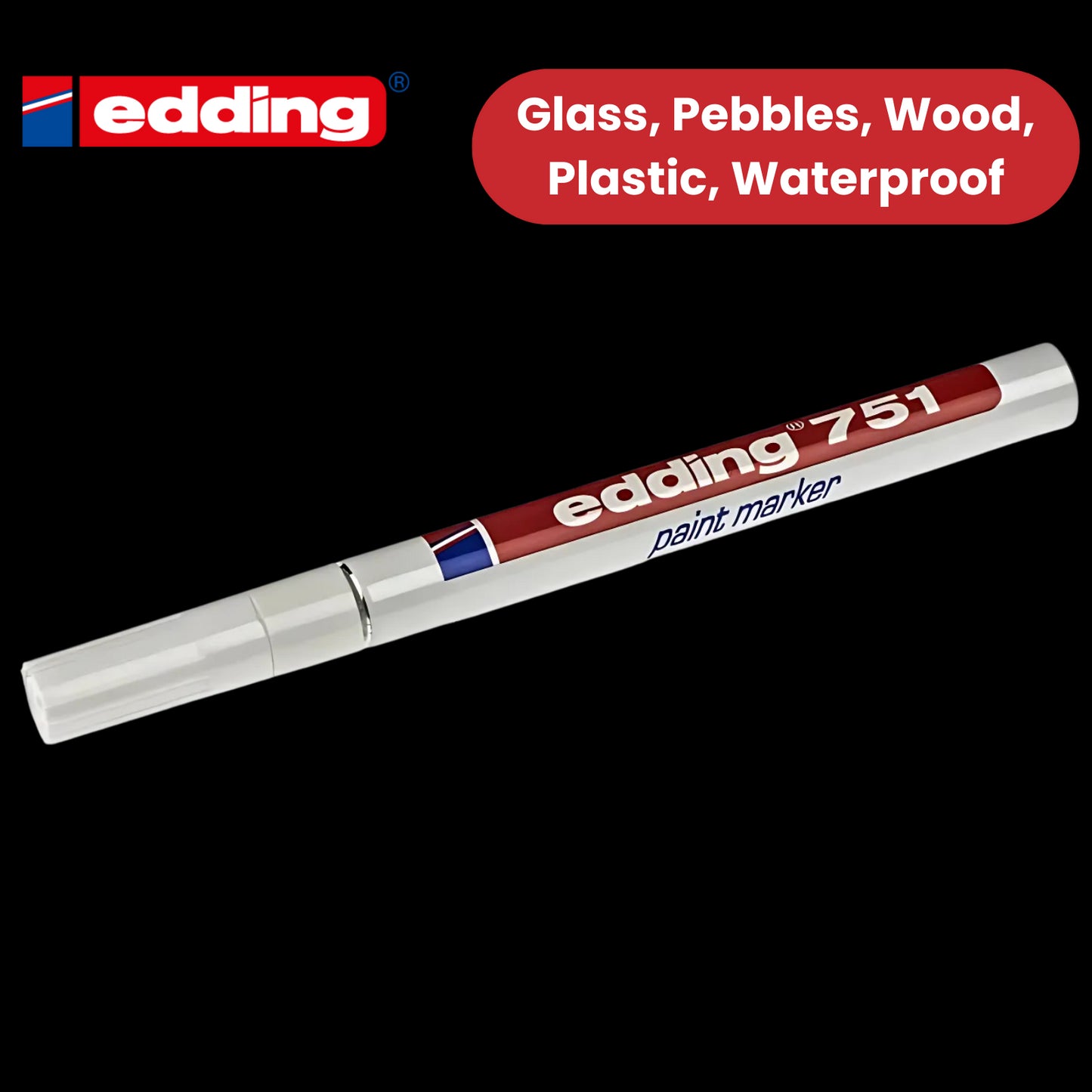 EDDING 751 PAINT MARKER SILVER 751-054 - Pack of 10
