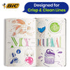 BIC Intensity Felt Tip Pens Medium Point Assorted Colours - Pack of 8