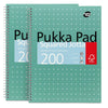 2x Pukka Pad A4 Metallic Squared & Lined Notebooks 200 Pages 80GSM Wirebound