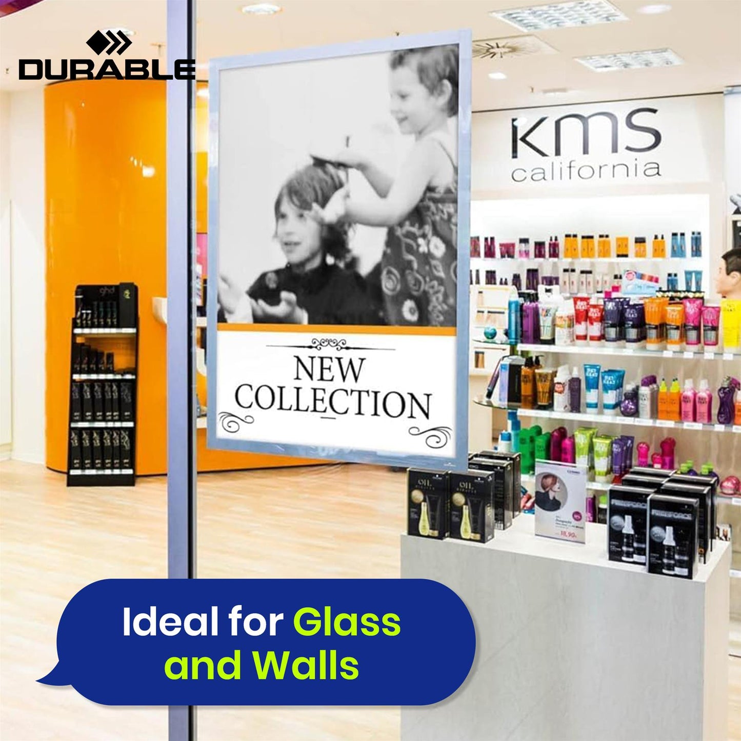 A1 Magnetic Poster Frame UV Resistant Peel & Stick Silver Display Frame for Paintings Photos Notices Ads Certificate