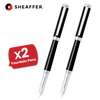 Sheaffer Black Intensity Onyx Fountain Pens Chrome Trim & Medium Nib - 1-5 Packs
