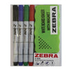 Zebra Whiteboard Pens 4 Pack with 2mm Bullet Tip and Magnetic Eraser for Daily Use