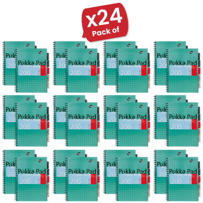 PUKKA WHITE A4 WIREBOUND PROJECT BOOK (RULED/MARGIN) - PACK OF 1