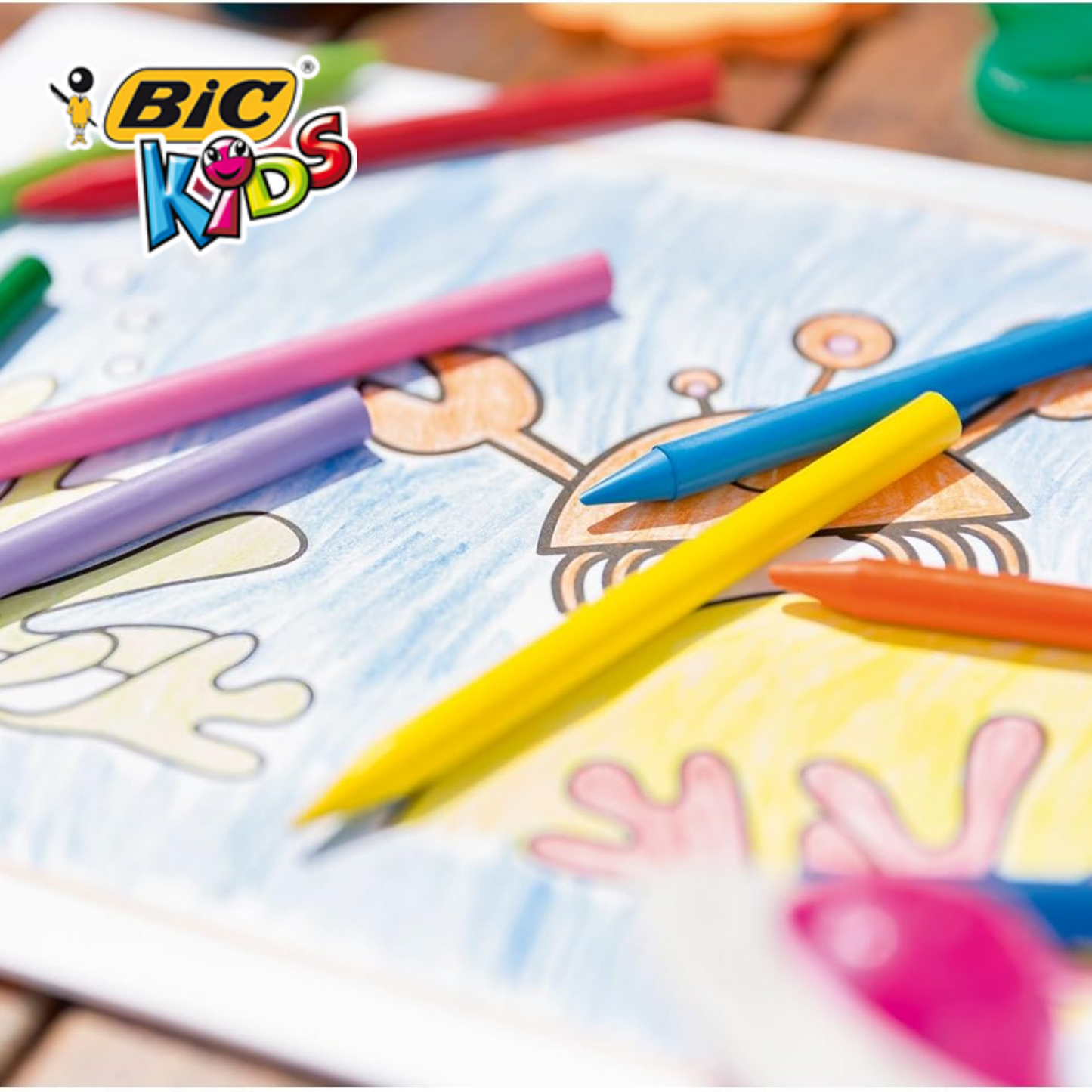 BIC Kids Plastidecor Crayons Assorted Colours - Wallet of 24 - 1 to 5 Packs