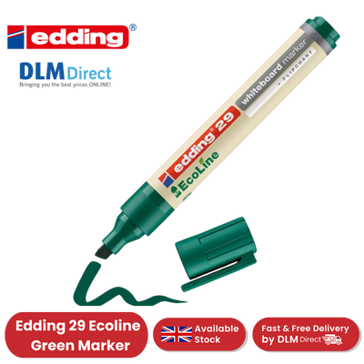 Edding 29 Ecoline Whiteboard EcoFriendly Multiple Markers Chisel Tip 1-5mm Green