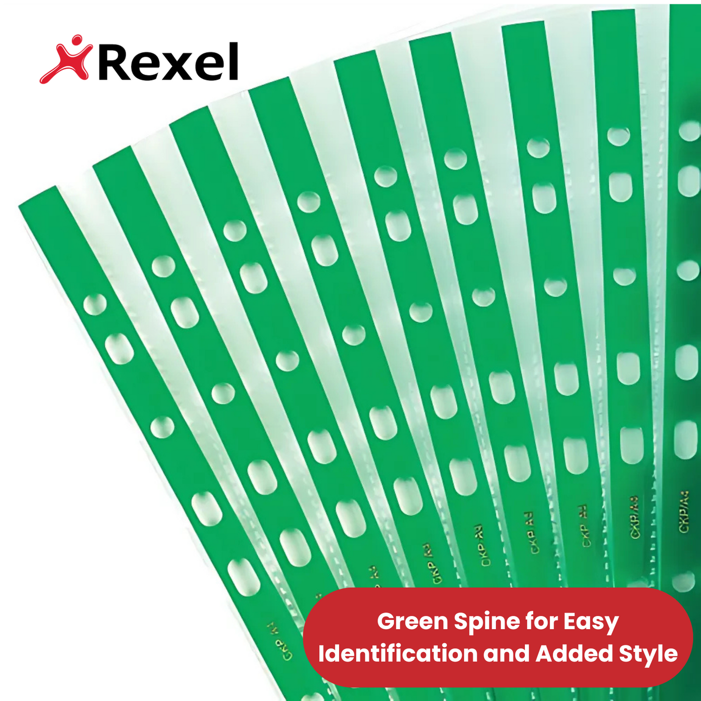 Rexel Copyking Clear Reinforced Pockets CKP/A4 12265 (Pack of 100) 1 to 5