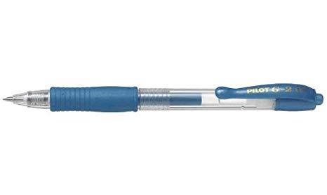 Pilot G-207 Retractable Gel Rollerball Medium Metalic Blue - Pack of 12