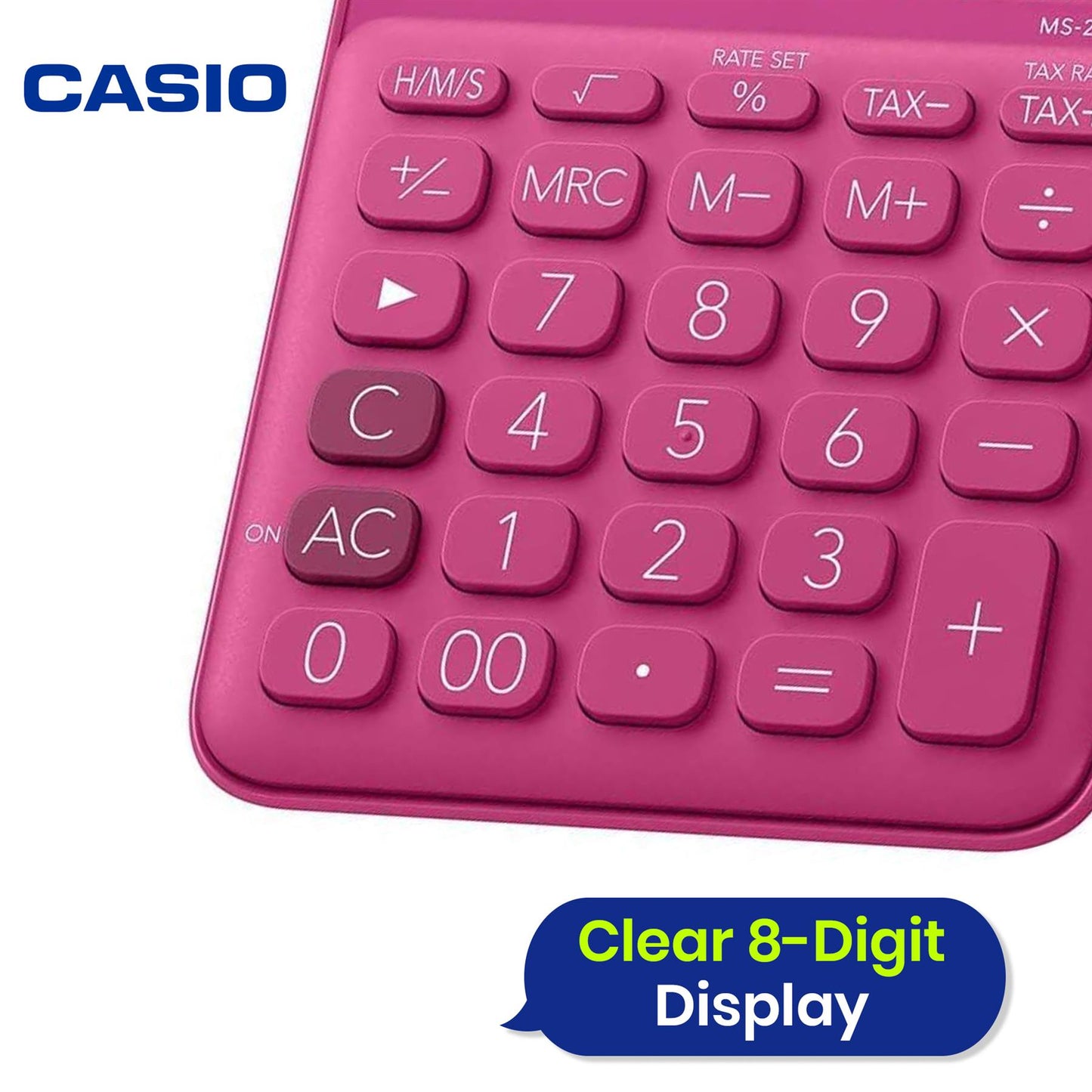 Casio MS-20UC Desk Calculator LCD Display Big Button Desktop Calculator for Office Home Office