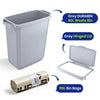 DURABIN 60L Grey Bin Set and Grey Hinged Lid with Paper Slot & 25x 110L Bin Bags