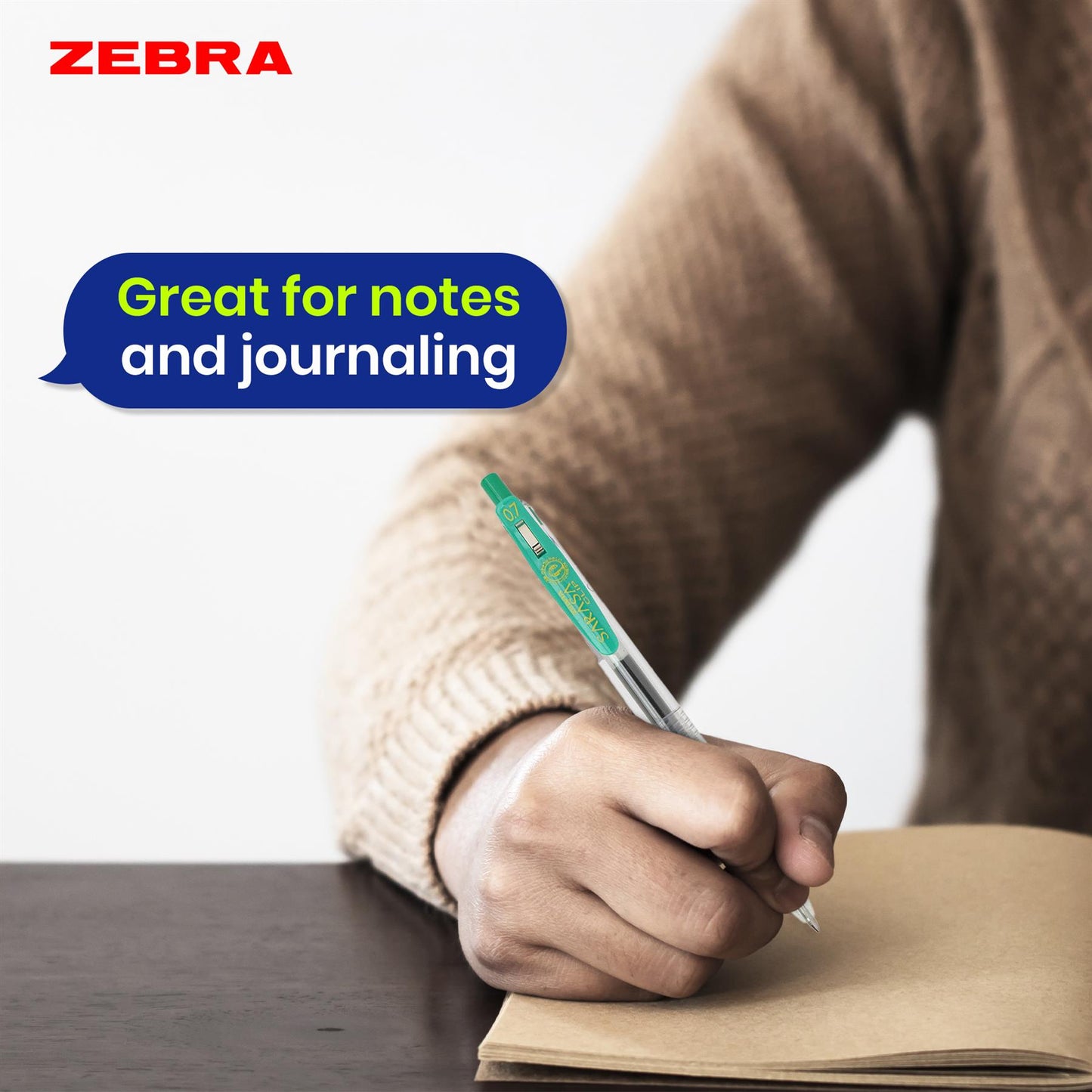 Zebra Gel Pen Plastic Fine Point Pen Home School & Office (Pack of 10)