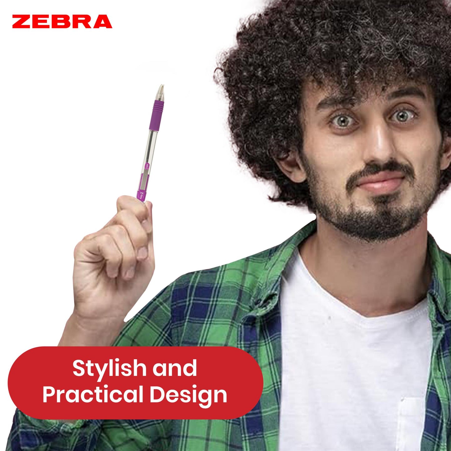Zebra Z Grip Ballpoint Pen Plastic 1.0 mm Medium Point Retractable Pens for Notes (Pack of 12)