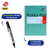 Pukka A4 Wirebound Notebooks with 200 Pages 3-Pack - BIC Marking 2000 Black Permanent Marker 3x