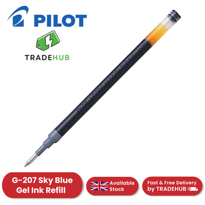 Pilot G2-07 Gel Pen Refills Medium 0.7mm Single Pen to Multi Pens Sky Blue