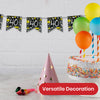 On The Wall Happy 40th Birthday Banner - Black & White, 4m Long - 10 Flags