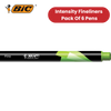 BiC Intensity Fine Felt Tip Pens, Pack of 6