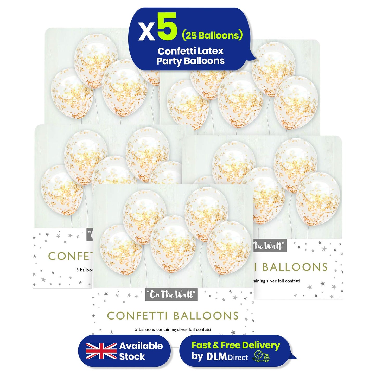 Premium Gold Confetti 12-inch Latex Party Balloons Variation