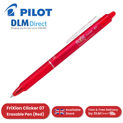 Pilot FriXion Clicker Retractable Erasable Multiple Pens 0.7mm Tip Line Red