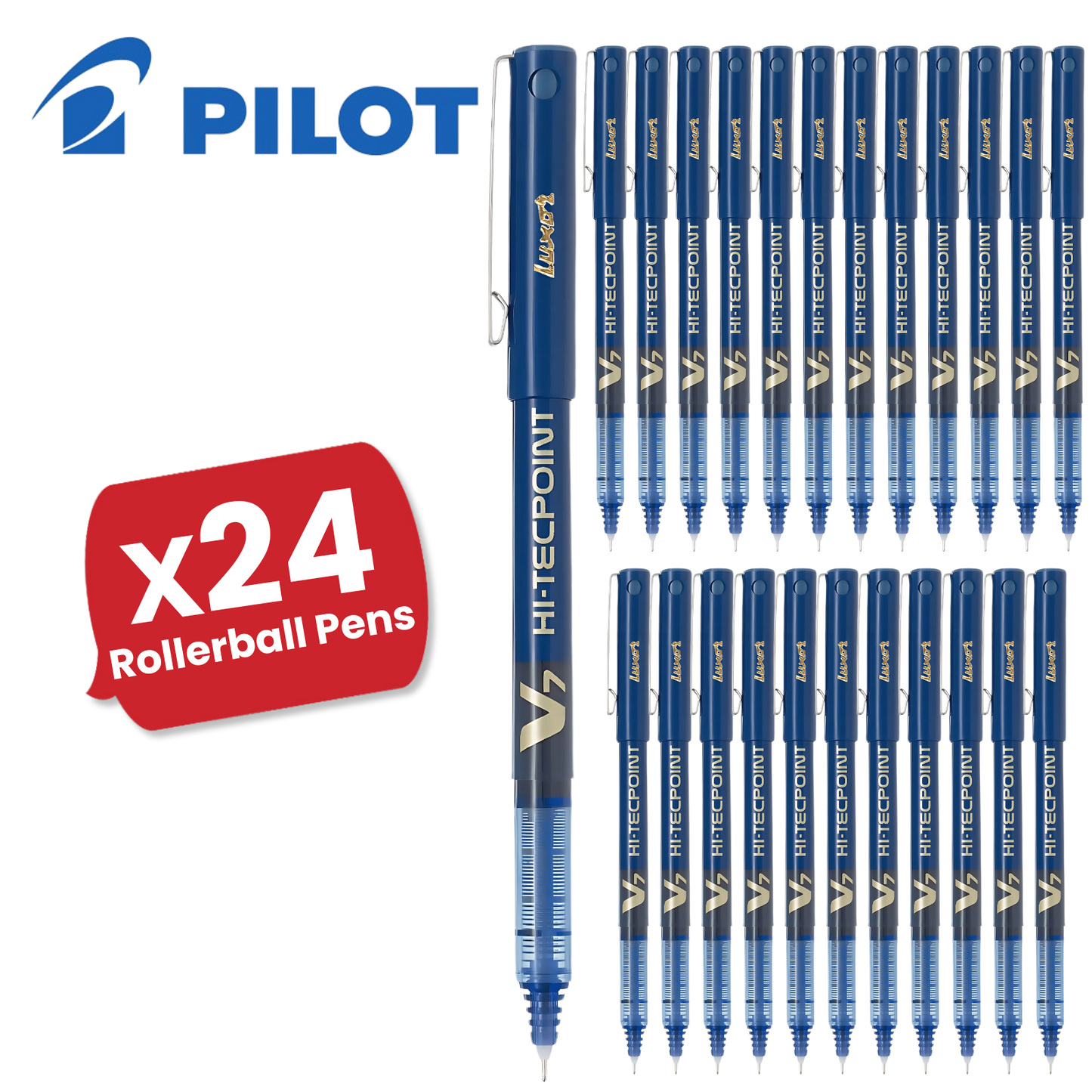 Pilot V7 Rollerball Pen 0.7mm Needle Tip Blue - Pack of 1 - 1 to 36 Packs