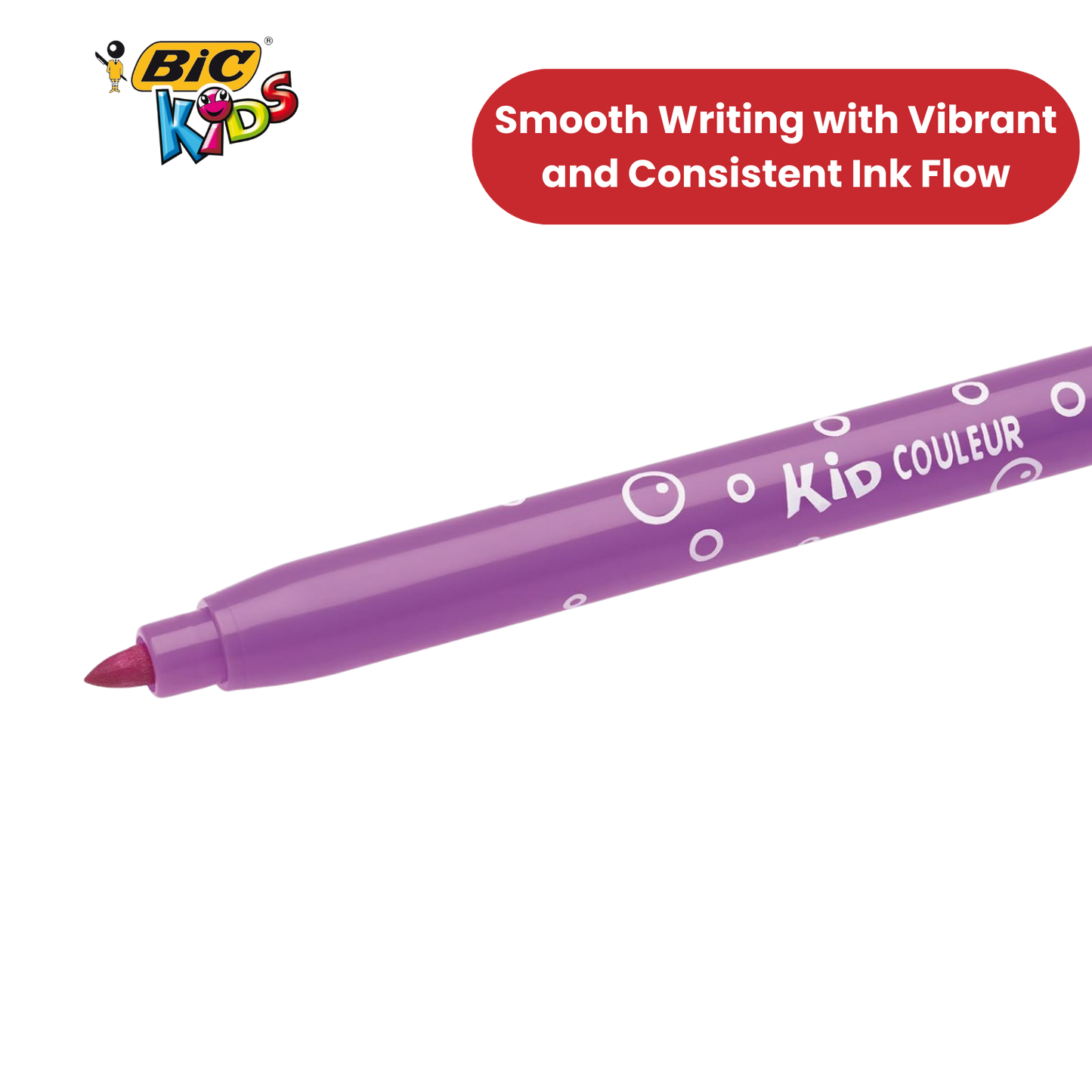 BIC Kids Kid Couleur Baby Colouring Pens Assorted - Pack of 12