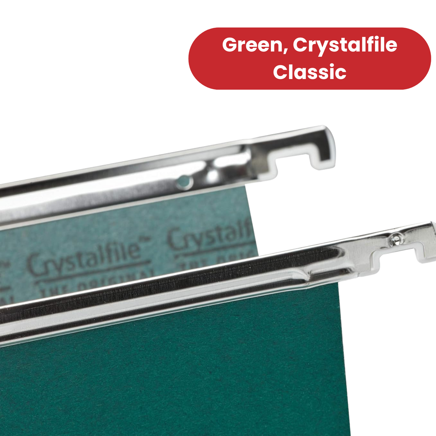 REXEL CRYSTALFILE GREEN FOOLSCAP SUSPENSION FILES V BASE - PACK OF 50 - 1 to 5