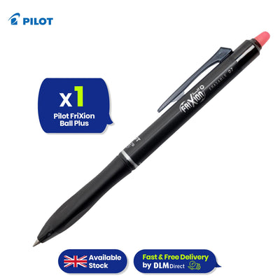Pilot Frixion Ball Plus Red Erasable Pen 0.7mm Smooth Writing Ink