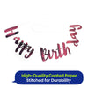 Rose Gold Birthday Banner 1.5m Party Decoration for Women and Girls