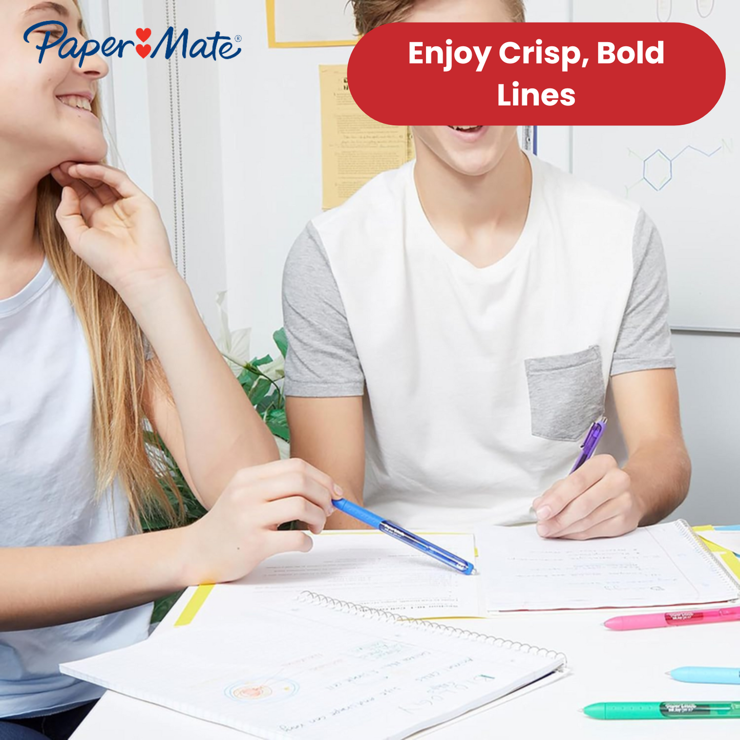 PAPERMATE GEL RETRACTABLE BLUE - 1 to 5 Packs
