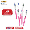 BIC 4 Colours Shine Multicolour Pen - 4 in One Biro for Students