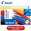 Pilot Pintor - Wallet of 4 - Medium - Black. Blue, Red, Yellow