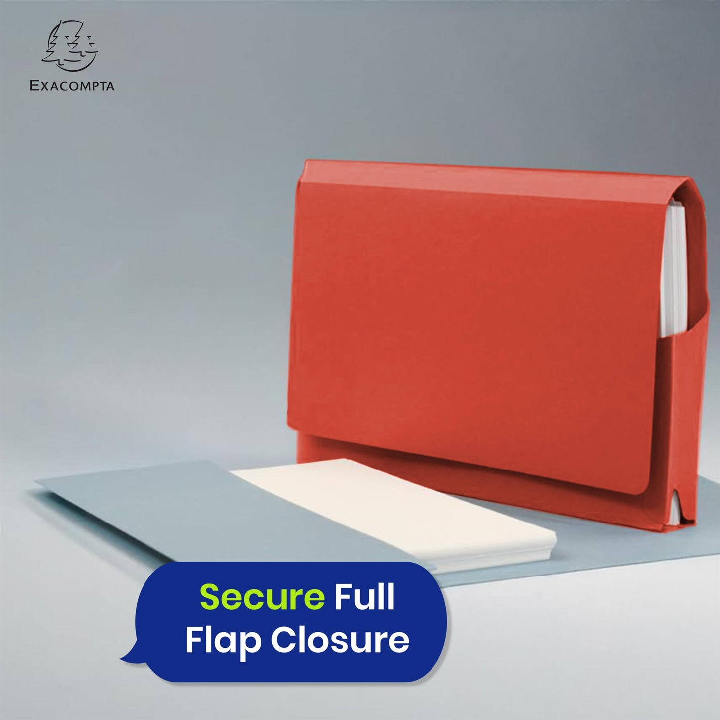 Exacompta Guildhall Full Flap Pocket Wallet, Durable 315gsm Manilla Folder Foolscap, 50 Pack (Red)