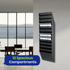 A4 Landscape Wall Mounted Document Holder with 12 Compartments for Flyers & Magazines